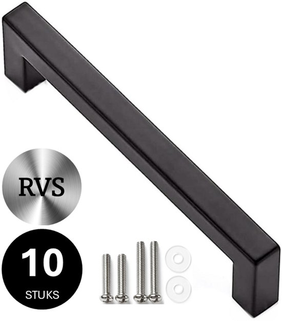 Foto: Handgrepen zwart rvs handgreep zwart 160 mm 10 stuks handgrepen kast meubelgrepen keukengreep zwart kastgrepen handgrepen keukenkastjes meubelgreep handgrepen voor deurtjes handgreep keuken deurgreep ladegreep incl schroeven