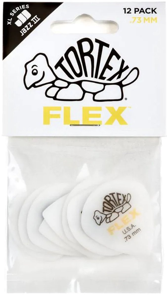 Jim Dunlop - Flex Jazz III XL - Plectrum - 0.73 mm - 12-pack