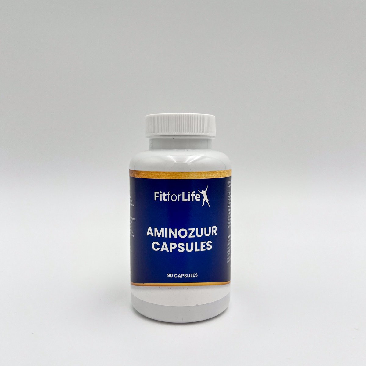 Fit for Life Aminozuur Capsules - Met toevoegde vitaminen en mineralen - Met hoog gehalte aan Glycine - Bevat ook chroom - Geschikt voor vegetariërs en veganisten - 90 capsules