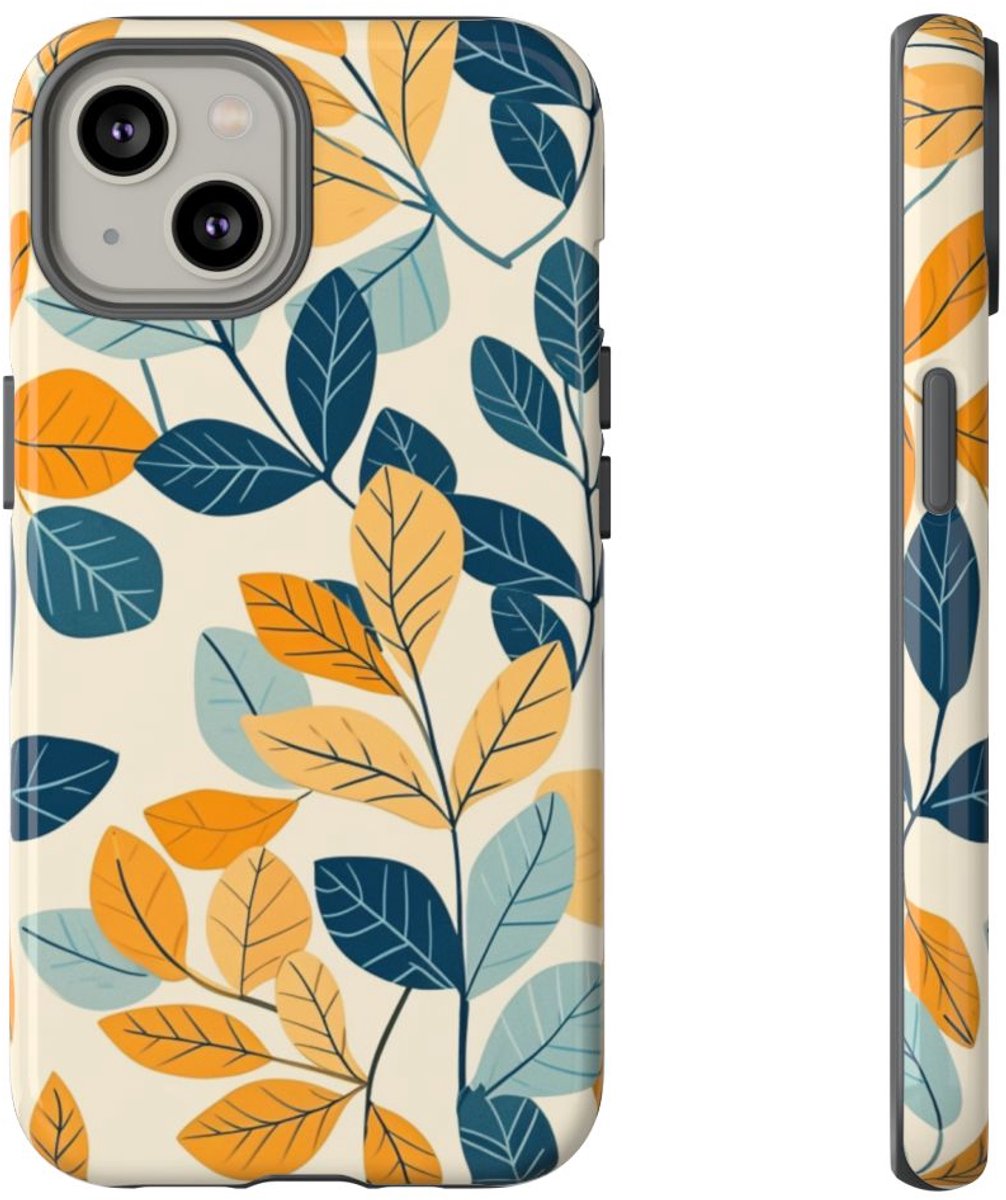 Kleurrijk Bladmotief – Telefoonhoesje Geschikt voor iPhone 14