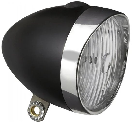 Phare Edge Retro 3 Leds avec piles - noir / chrome (emballage atelier)