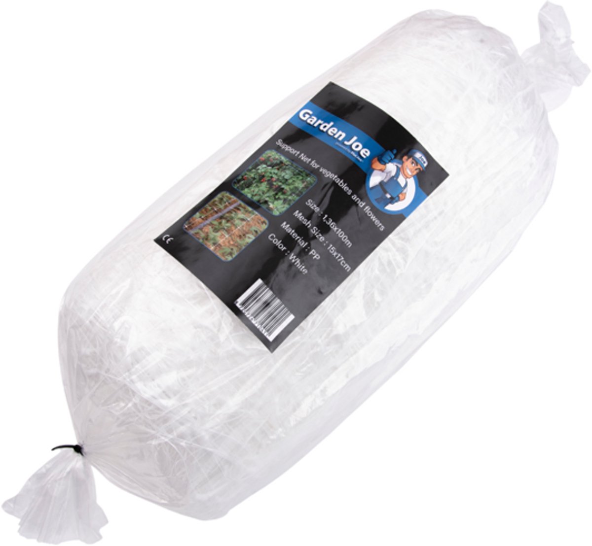Steungaas "Garden Joe" - 1,36 x 100 mtr voor in de tuin - plantennet - maas 17x15cm - net / gaas / klimnet op rol van 100 meter - Flat Joe ®