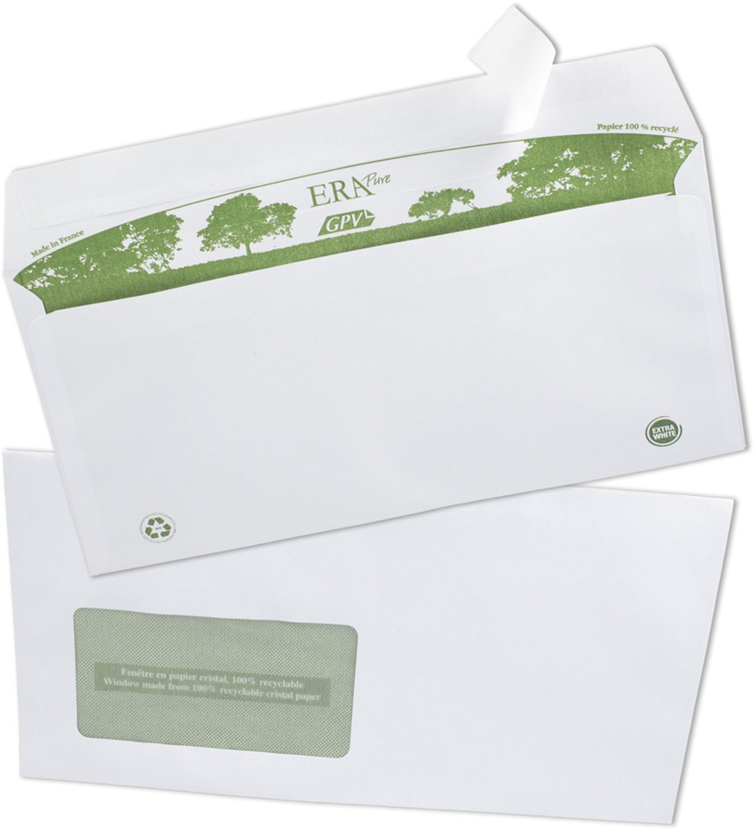 Enveloppen 'ERAPure' DL 110 x 220 mm, met venster