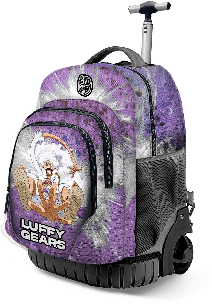 Karactermania - One Piece Luffy Gear 5 - FAN GTS Trolley Rugzak - Reistas Met Wielen - Handbagage - Paars