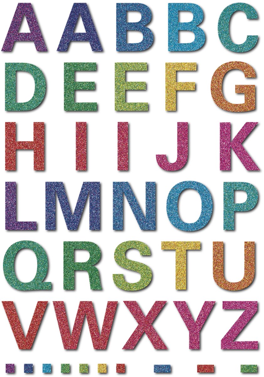 Etiket herma 3664 letters, glitter