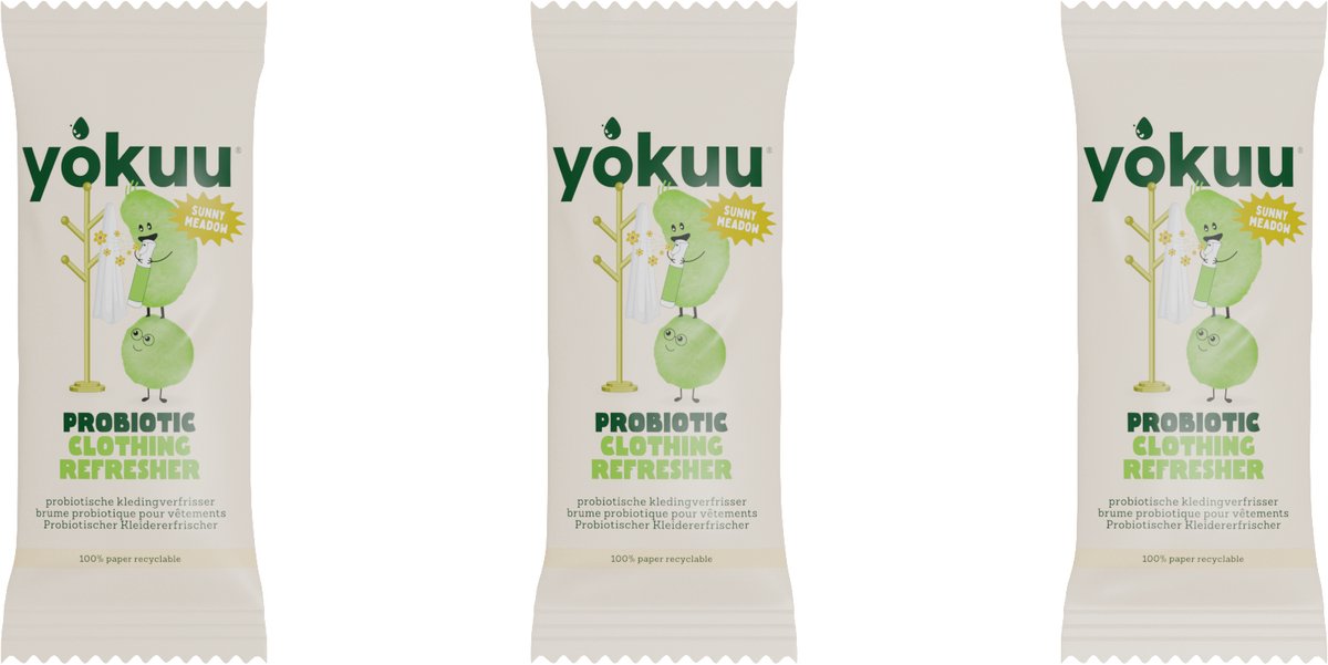 YOKUU - Probiotische Textielverfrisser - 3 Pearls - Sunny Meadow - Vrij van Schadelijke Chemicaliën