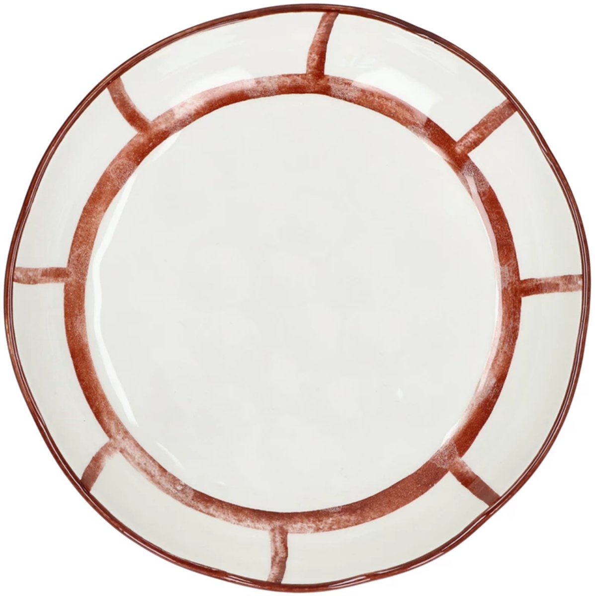 Pomax Mykonos diep bord D20cm roest
