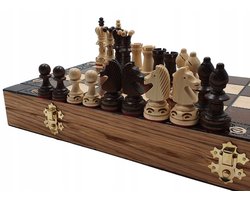 Chess the Game - Houten schaakspel met schaakstukken! Vintage look!