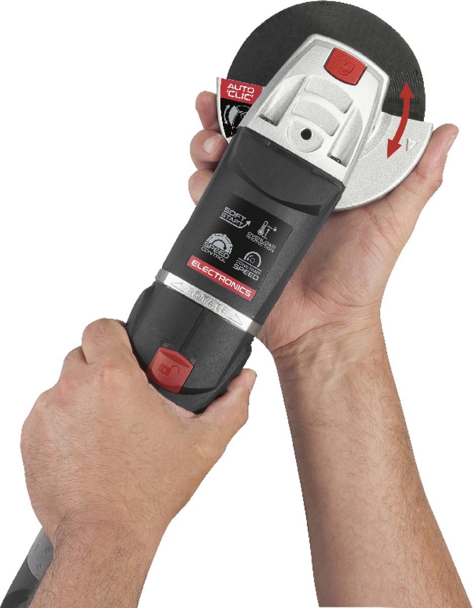 SKIL Haakse Slijper 125 mm - 1300W - Slijptol - Slijpmachine - Inclusief Tas, Zijhandgreep, Beschermkap & Flenzen - Met Clic-Systeem - Haakse Slijpers - Skil 9412 MA – foto 3