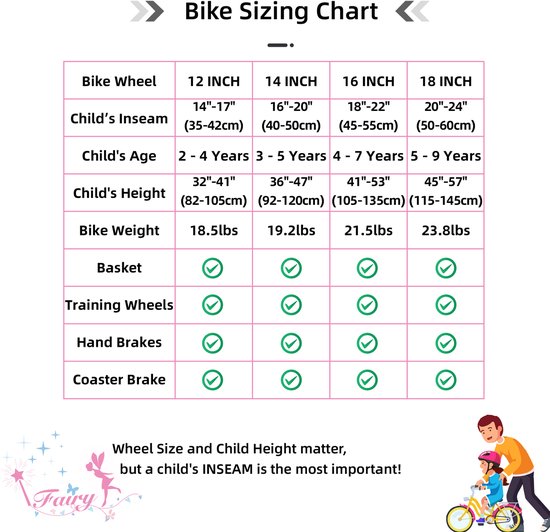JOYSTAR Fairy Kinderfiets voor Meisjes - 18 Inch - Handrem - Mand - Zijwieltjes - Roze van JOYSTAR — afbeelding 5