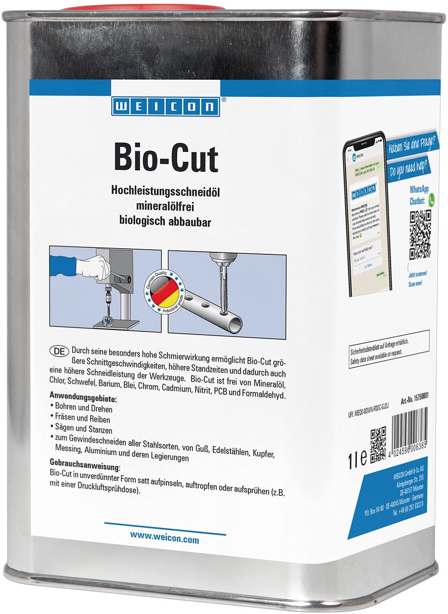 WEICON Bio-Cut – Snijolie 1 L – Biologisch Afbreekbaar – Farblos