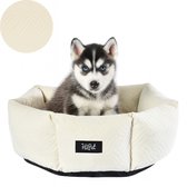 HiPet® Hondenmand / Hondenkussen – Kattenmand / Hondenbed Met Waterdichte stof (70x65x18 cm) - Beige