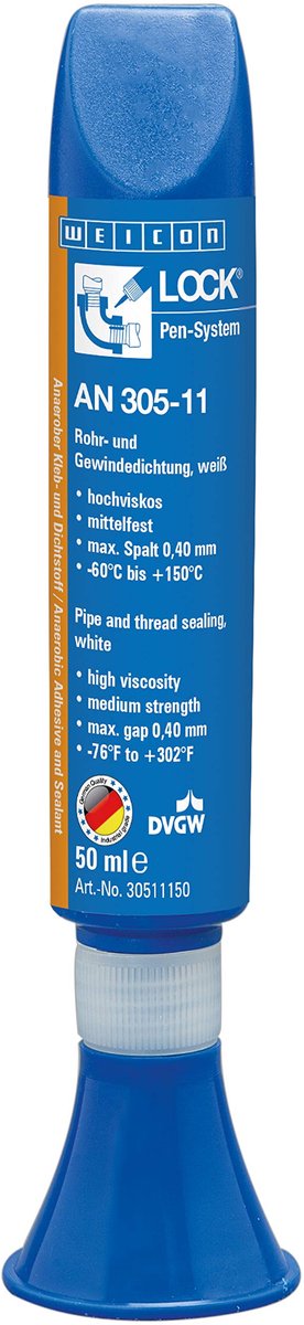 Weiconlock AN 305-11 – 50 ml buis- en schroefdraadafdichting – Drinkwatergoedkeuring