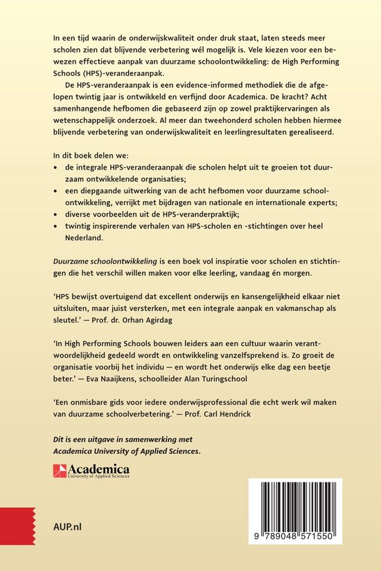 Academica University of Applied Sciences - Duurzame schoolontwikkeling