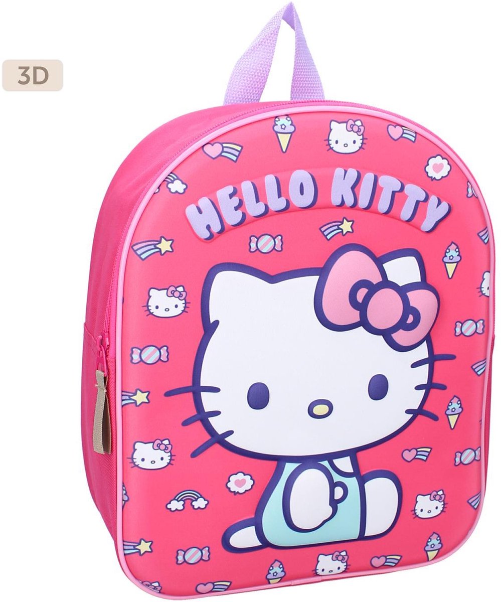 Hello Kitty rugzak – schooltas – roze – kinderen – schattig – kinderrugzak – Hello Kitty fans – vrolijk – praktisch – lichte rugzak – rugtas voor meisjes – schoolspullen – compact – trendy – vrolijk design – cadeau – kinderen