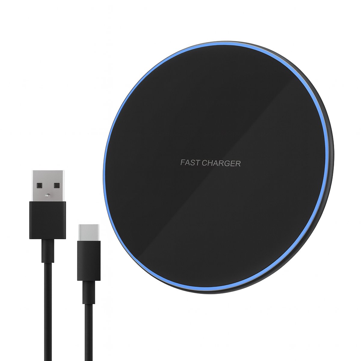 Draadloze Oplader 15W - Inclusief Kabel - Wireless Charger - Fast Charger - Geschikt voor alle Draadloos Oplaadbare Smartphones