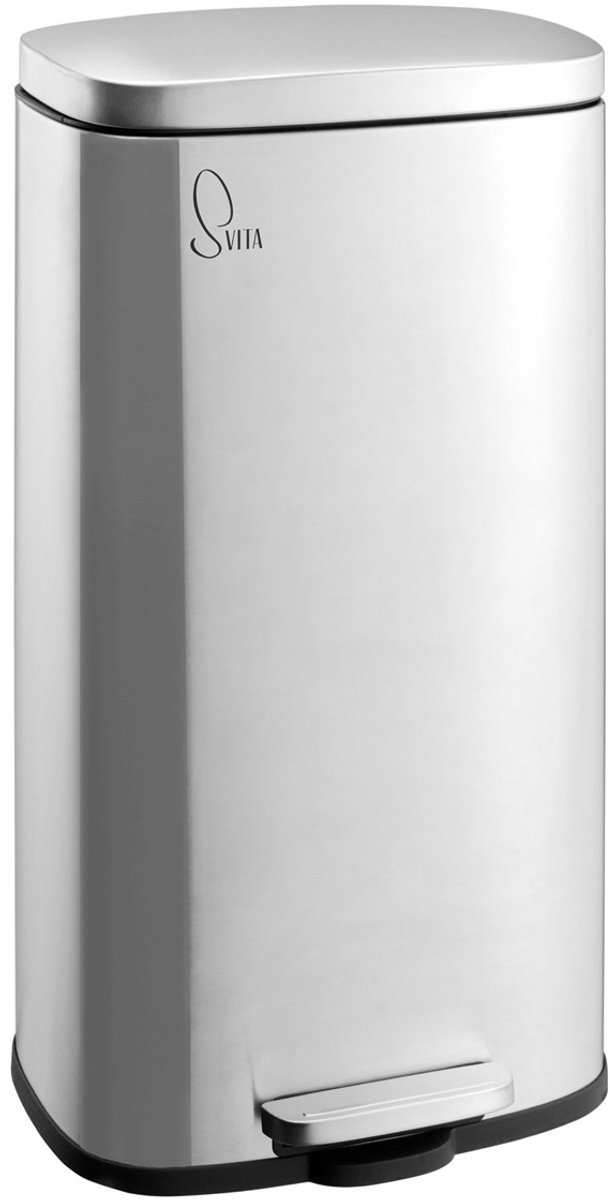 SVITA TQ30 afvalemmer 30L pedaalemmer afvalemmer softclose deksel zilver
