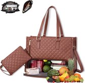 2-in-1 lunchtas voor dames, werktas, lunchtas, tote bag met