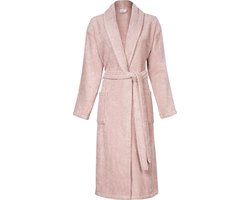 L&G - Unisex Badjas - 100% Turkse Katoen Badjas - XS - Rose - Katoen badstof - Ochtendjas -Sjaalkraag - Badjas dames - Maat XS