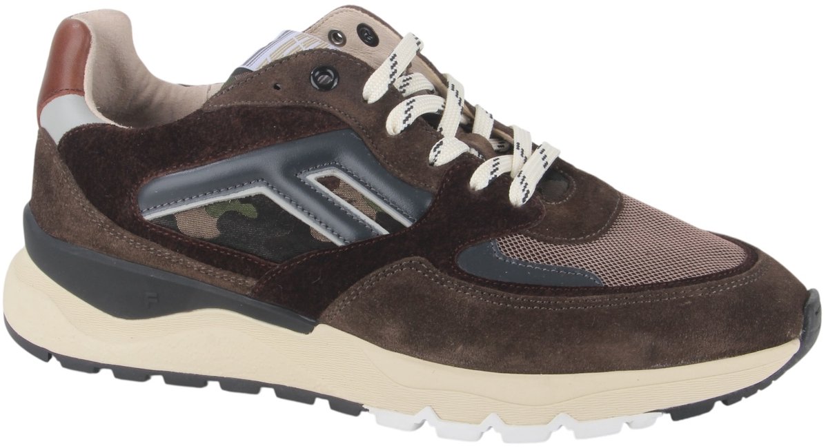 Floris van Bommel - DE TREENER 01.19 - Lage sneakersVrije tijdsschoenenHeren sneakers - Kleur: Bruin - Maat: 44