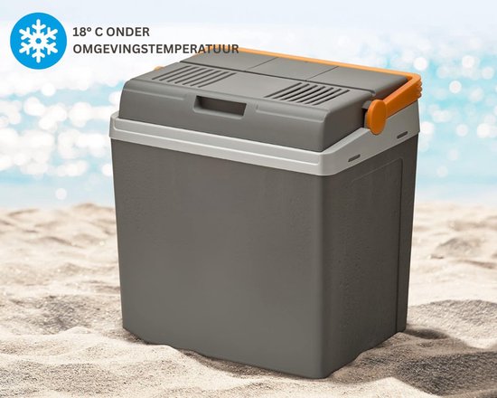 Koelbox - Elektrische Koelbox 12 en 230 Volt - Koeltas Auto - Grijs van Koelbox. — afbeelding 2