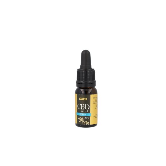 SOLID® CBD Olie Extra Forte 20% - Full Spectrum - 100% Biologisch Geteeld - Hoog Geconcentreerd - CBD Supplementen - 2000mg CBD - 10ml