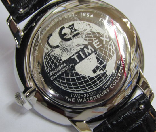 Montre analogique à Quartz Timex Waterbury Metropolitan Sub Second, Zwart : 100 % acier inoxydable | Bracelet : 100 % Cuir 39 TW2Y23100AJ