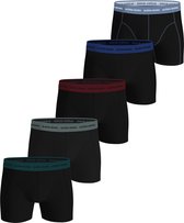 Björn Borg Cotton Stretch Boxershort Heren Zwart/Groen/Blauw/Rood - 5 stuks - Heren onderbroeken - Katoenen Boxer - Maat XL