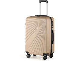 TAN.TOMI 41L ABS Handbagage Koffer - Lichtgewicht, Sterk en Met Cijferslot -Champagne