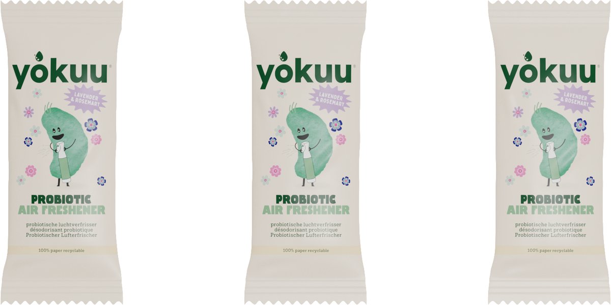 YOKUU - Probiotische Luchtverfrisser - 3 Pearls - Lavendel & Rozemarijn - Vrij van Schadelijke Chemicaliën