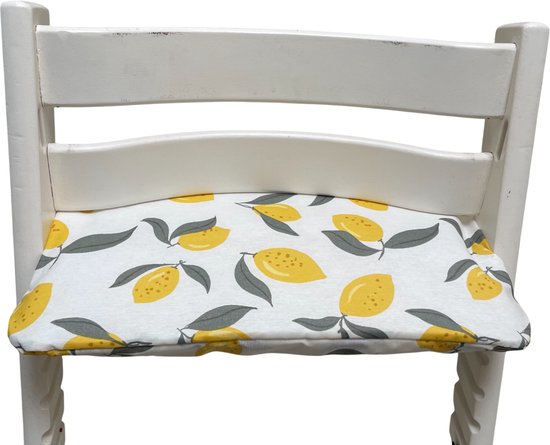 Geplastificeerd kussenset voor de Tripp Trapp kinderstoel van Stokke - Citroen- eenvoudig schoon te vegen - comfortabel - duurzaam — afbeelding 2