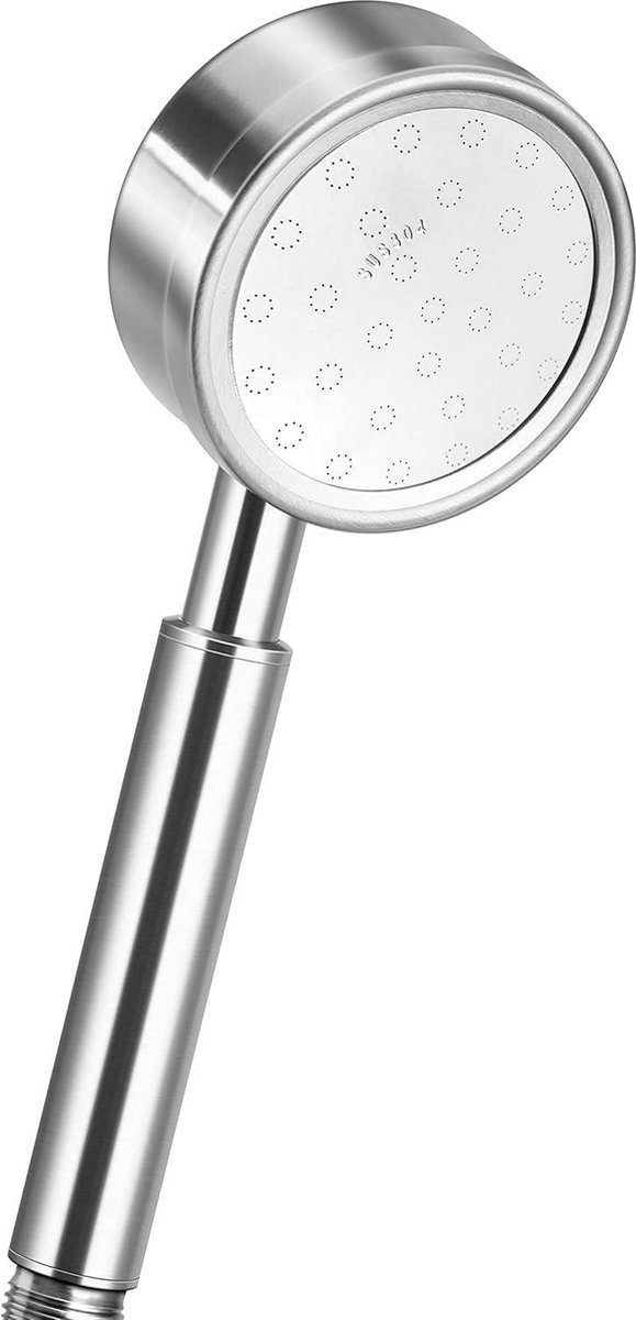WNHB® Hogedruk handdouche roestvrij staal - universele waterbesparende douchekop - eenvoudige installatie - grijs
