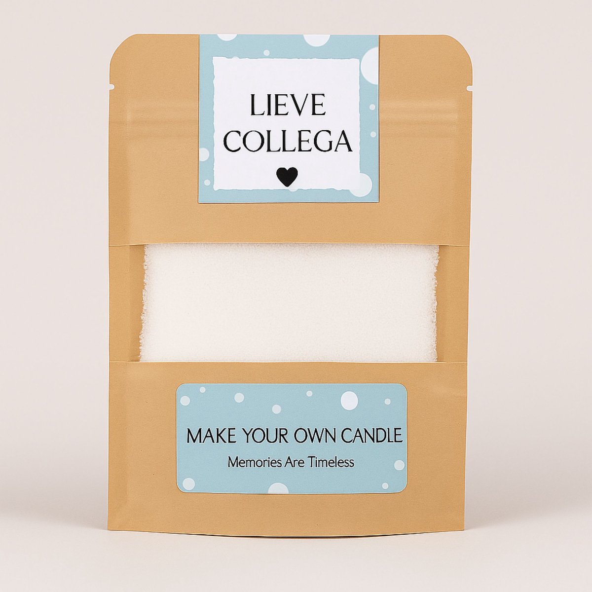 Memories Are Timeless Cadeau Collega - Zelf kaars maken - DIY - Kaarszand met lontjes Groen