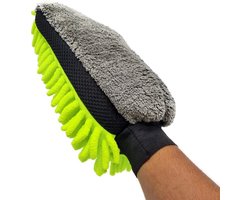 Ulanax - Auto Handschoen | Microvezel Schoonmaak Spons | Autospons | Washandschoen | Auto Wassen | Schoonmaakspons | Grijs mintgroen