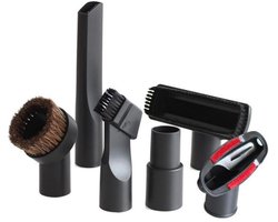 Stofzuiger Zuigmond Set - 6 Stuks - geschikt voor Miele,Philips,AEG,Karcher,Bosch,Numatic,Nilfisk - spleetzuigmond - Universeel Opzetstuk - zwart