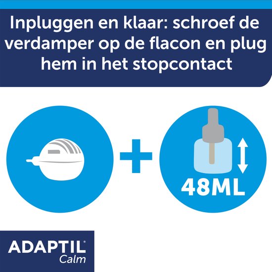 Adaptil Dieren Antistressmiddel - Verdamper en Flacon Startpakket - 48 ml