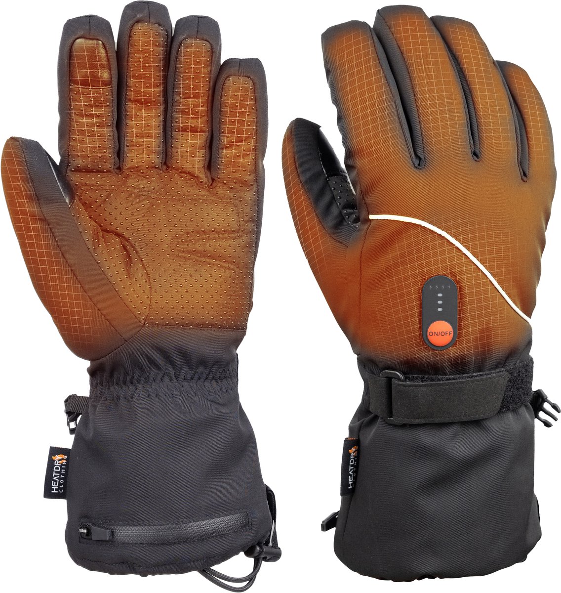 HEATDRY® Clothing - DailyCore 2025 - Verwarmde Handschoenen - Elektrische Handschoenen - Verwarmde Handschoenen Oplaadbaar - Dames/Heren - Zwart - Maat M / incl. 5000mAh batterijen, Snellader