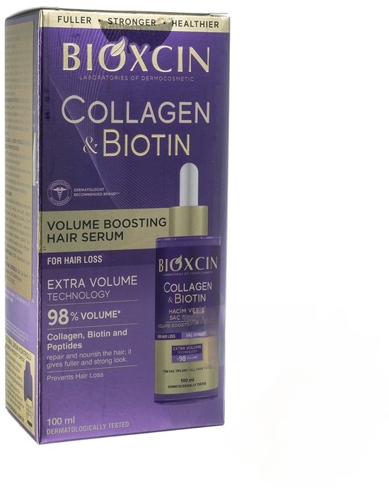Bioxcin Collageen & Biotin Haar serum 100 ml - Herbal haar Serum - Anti haaruitval - Collageen & Biotin - Haar volume - biotin for hair - Haarserum - volume Haarserum