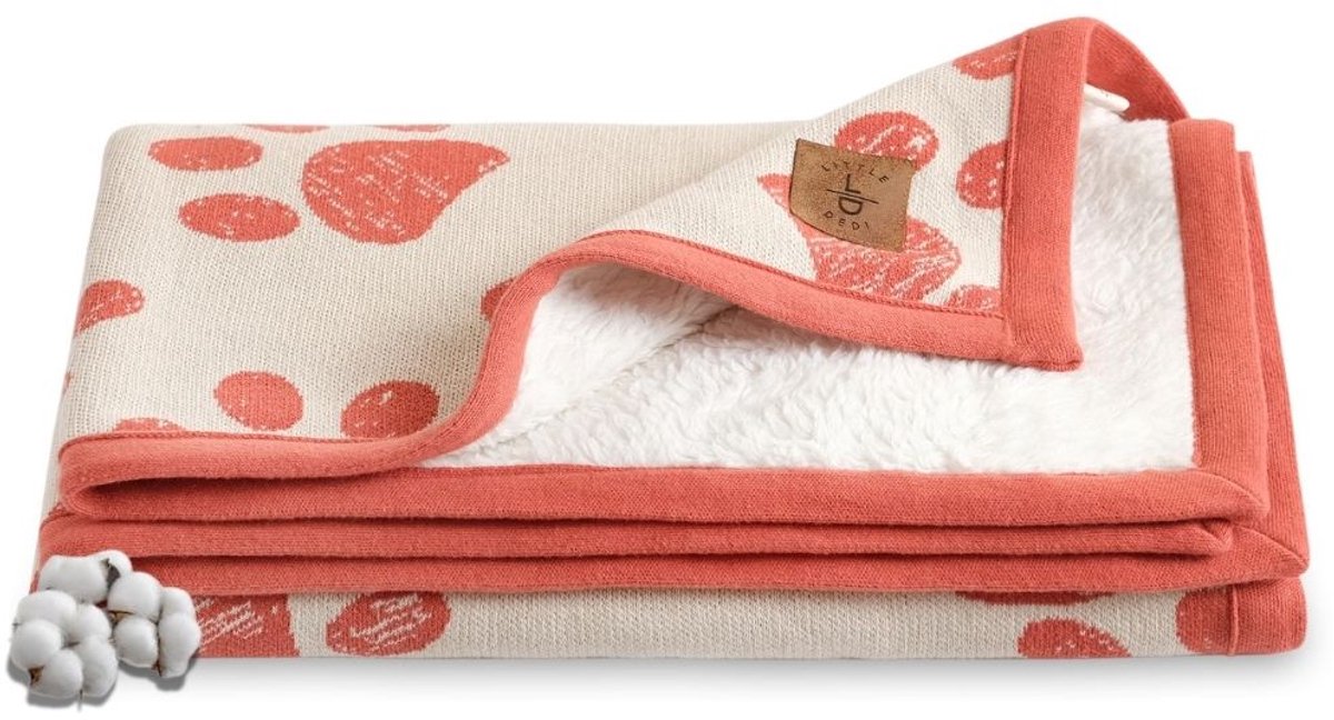 Trimita Organic Paw Gebreide Babydeken – Amberglow – 75x95 cm – 100% Katoen (GOTS)