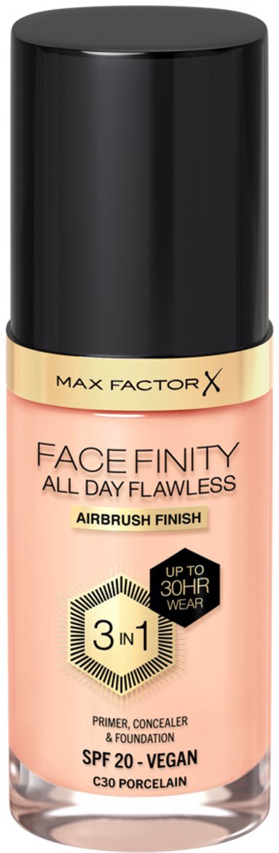 Max Factor - Facefinity All Day Flawless Foundation C30 Porcelain - 2 x 34 ml - Voordeelverpakking