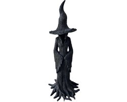Halloween Heksenbeeld - Hars - Enge Heksenfiguur - Bureaudecoratie - Geschikt voor Thuis Feestdagen Feestdecoratie (30cm)