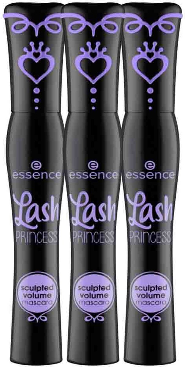 essence Lash Princess Sculpted Volume Mascara Black - 3 x 12 ml - Voordeelverpakking