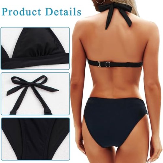 Tweedelig badpak voor dames, V-hals, gekruiste bikini Tweedelig badpak voor dames, V-hals, gekruiste bikini