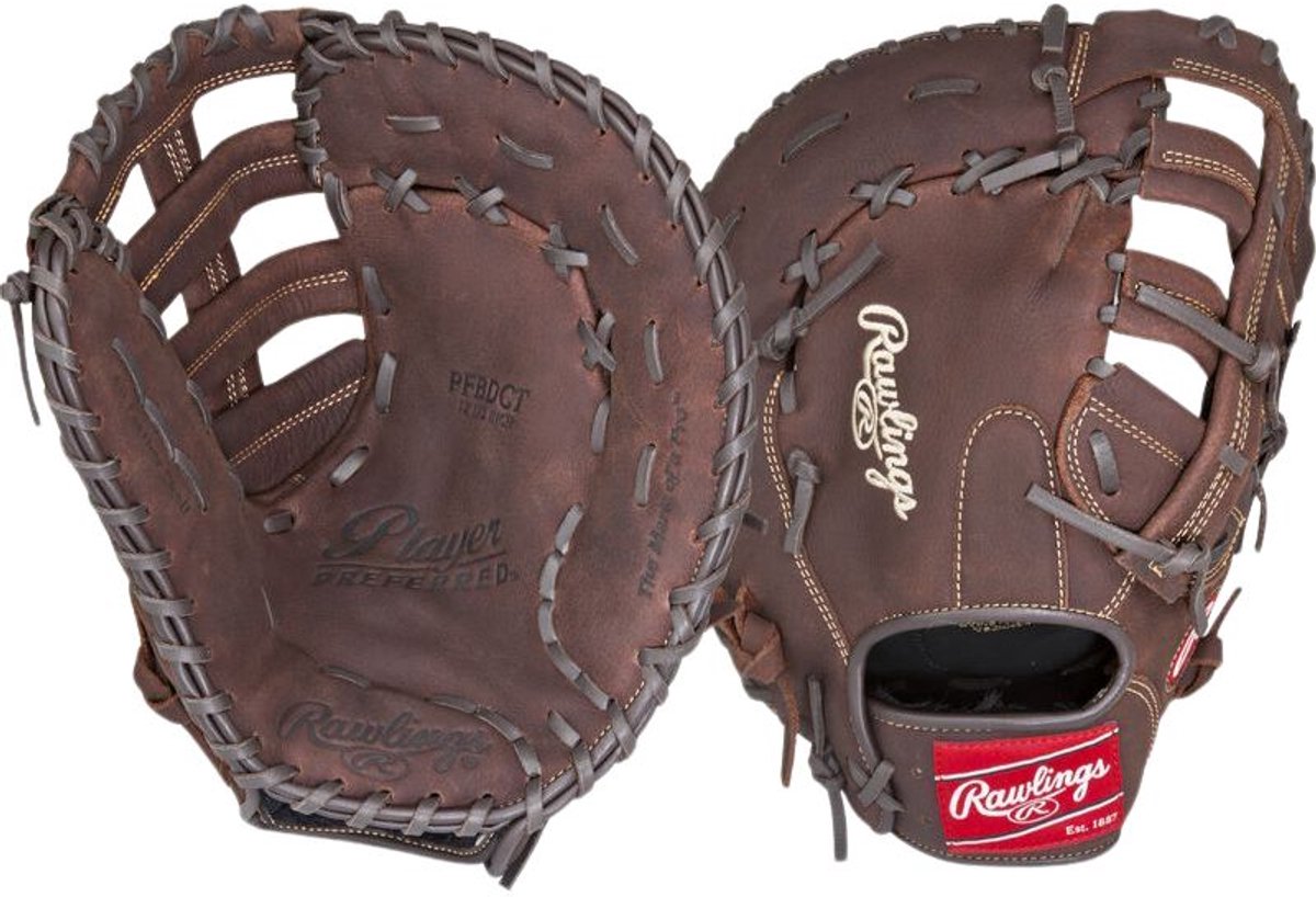 Rawlings - MLB - PFBDCT - Honkbal - Eerste Honk Handschoen - 12,5 Inch - Links Vangen - Volwassenen - Bruin