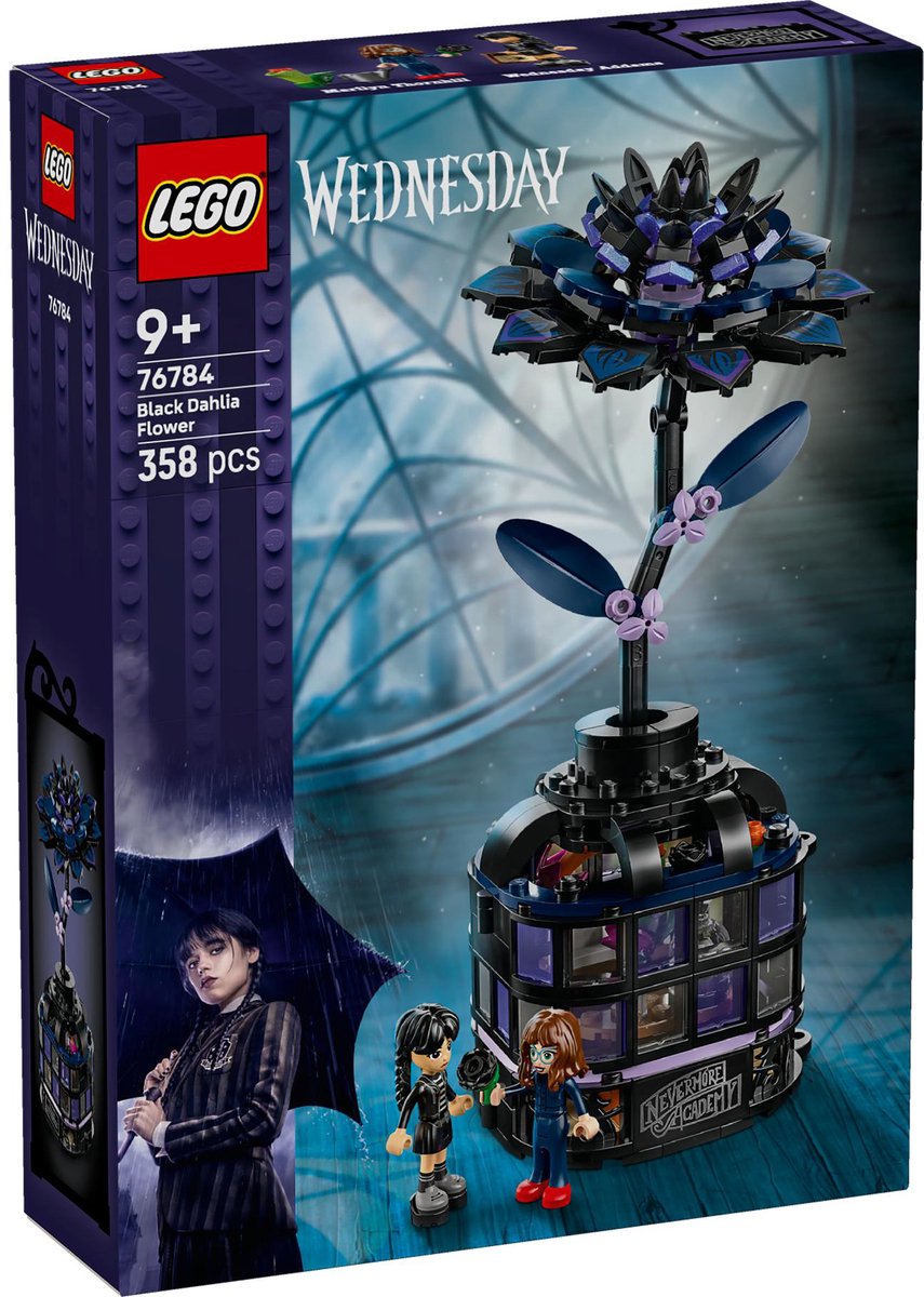 LEGO 76784 Wednesday Zwarte dahlia