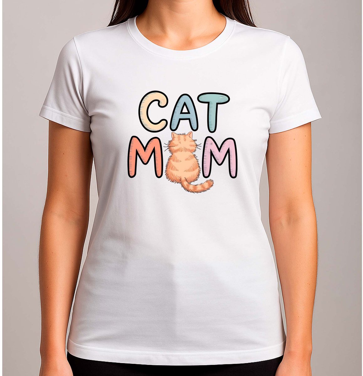 Fur Baby Mom - T Shirt - Cat - CuteCat - CatLover - CatLife - Kat - LieveKat - GrappigeKat - KattenLiefhebber - BestMom - MamaLeven