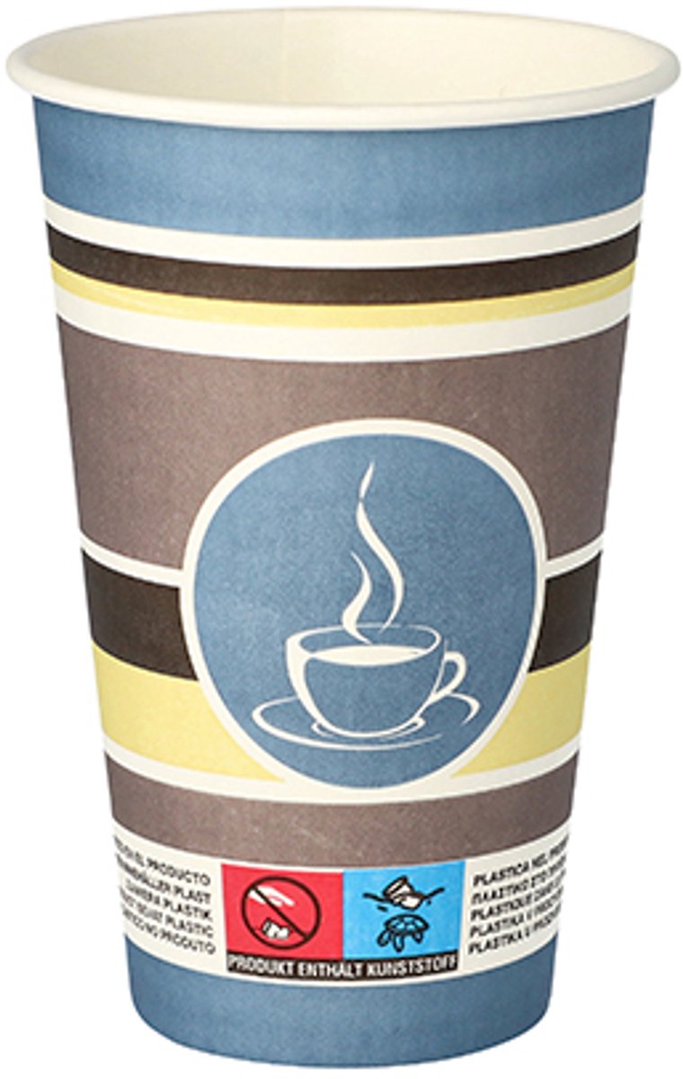 Image of 50 Drinkbekers, Karton To Go 0,3 l Ø 8 cm · 11,7 cm Coffee Rings