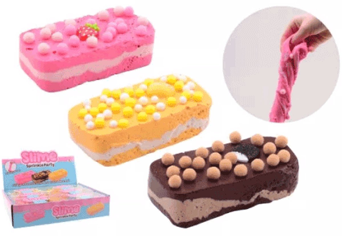 Johntoy slijm taartjes speelset - 6 stuks puff slijm met accessoires.