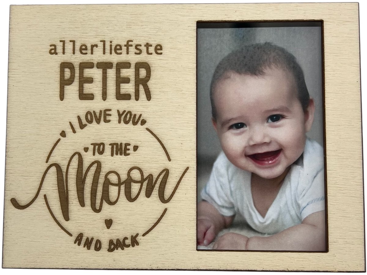 Fotokader liefste Peter | to the moon and back | liefste peter | allerliefste peter | peter vragen | peter worden | cadeau | de liefste