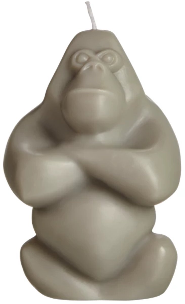 Kosta Boda Gabba Gabba gorilla kaars H11.5cm grijs